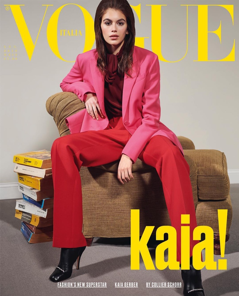 Kaia Gerber on Italian Vogue July 2018 Cover. Photo: Collier Schorr