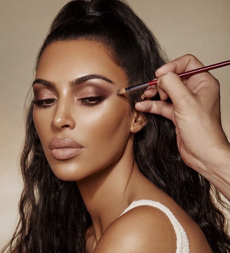 Kim Kardashian poses for KKW Beauty Classic Collection campaign