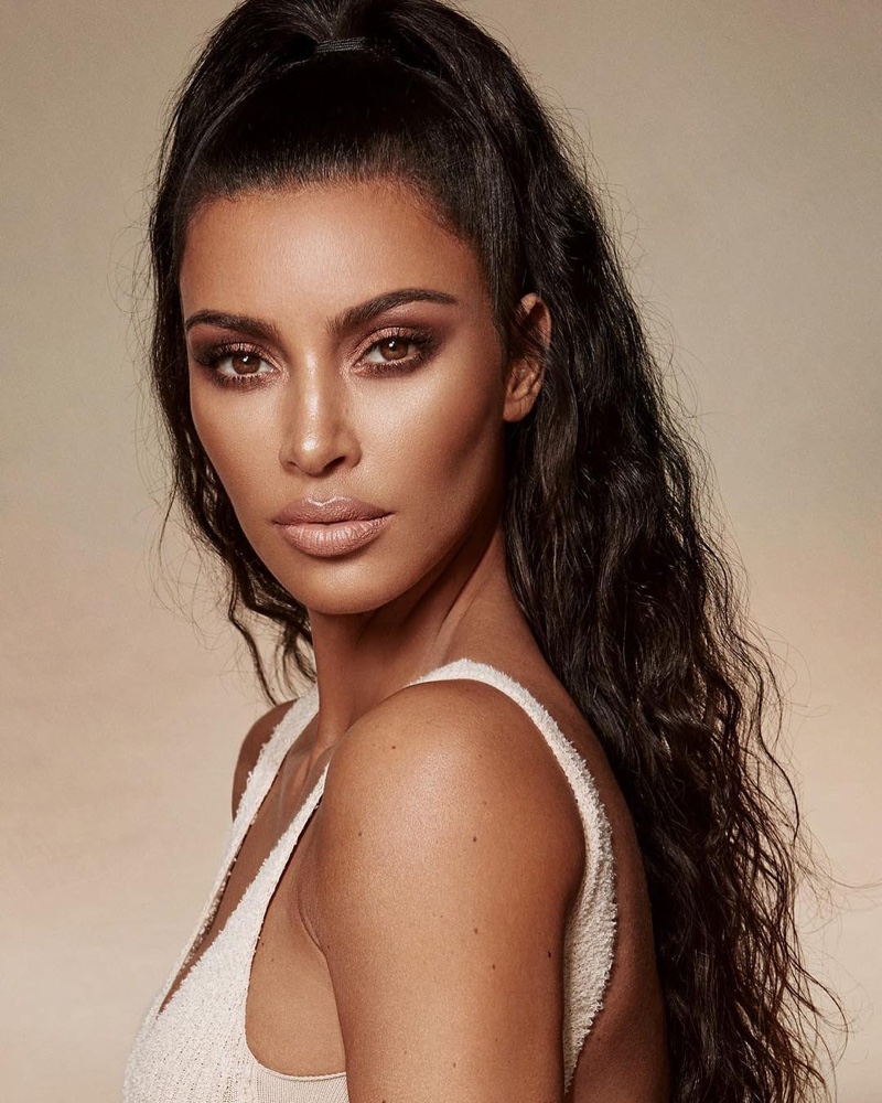 Showing off a bronzed look, Kim Kardashian fronts KKW Beauty Classic Collection campaign