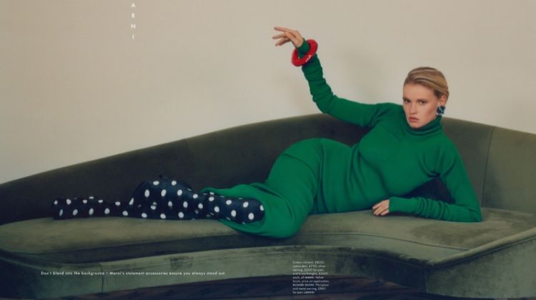 Lara Stone Models the Fall Collections for ELLE UK