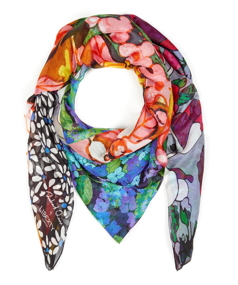 Liberty London x Richard Quinn Collage Silk Chiffon Scarf £225.00