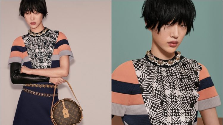 Sora Choi poses in Louis Vuitton fall-winter 2018 campaign