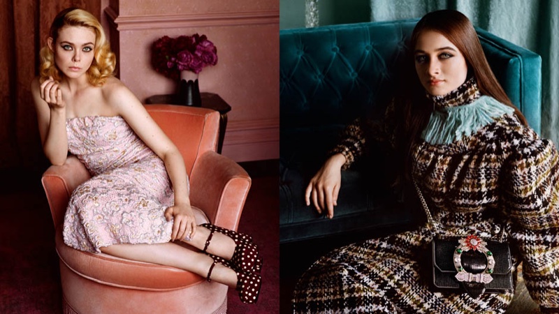 Miu Miu unveils fall-winter 2018 campaign with Elle Fanning and Raffey Cassidy