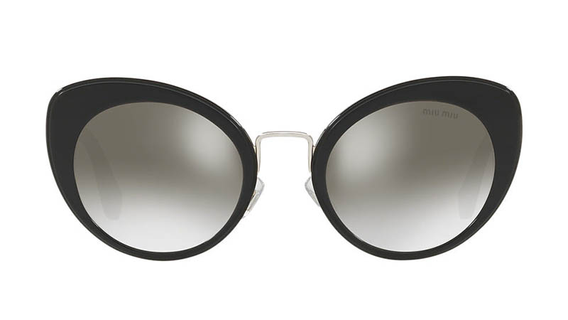 Miu Miu MU 06TS 53 Sunglasses in Black/Grey $380