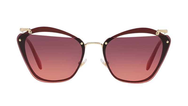 Miu Miu MU 54TS 64 Sunglasses in Red/Purple $450