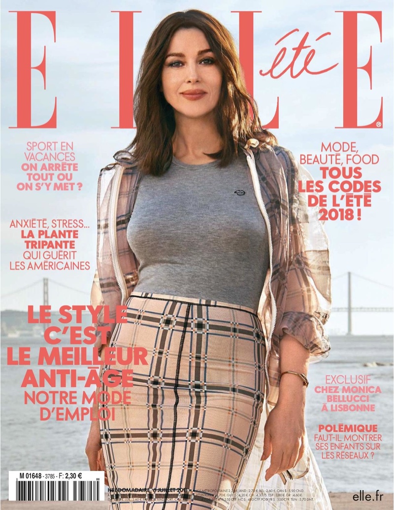 Monica Bellucci on ELLE France July 6, 2018 Cover