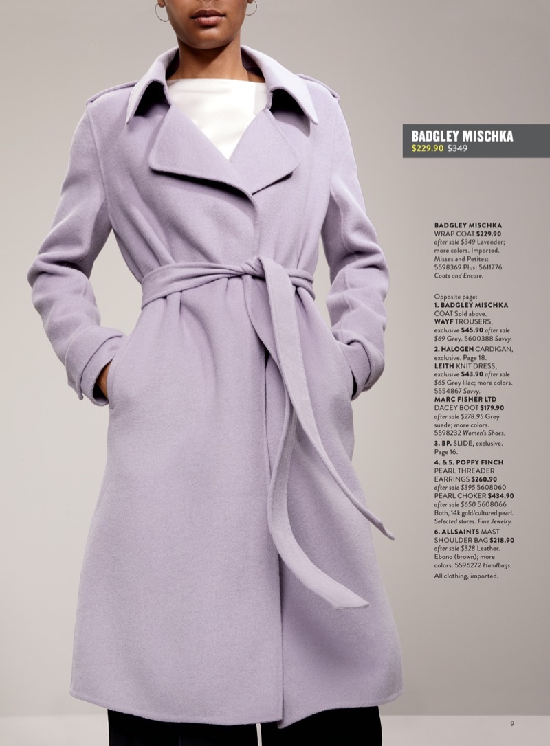 Badgley Mischka Double Face Wool Blend Wrap Front Coat $229 (previously $349)