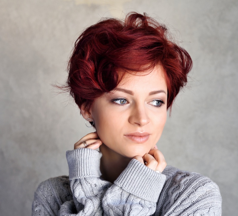 Red Curly Pixie