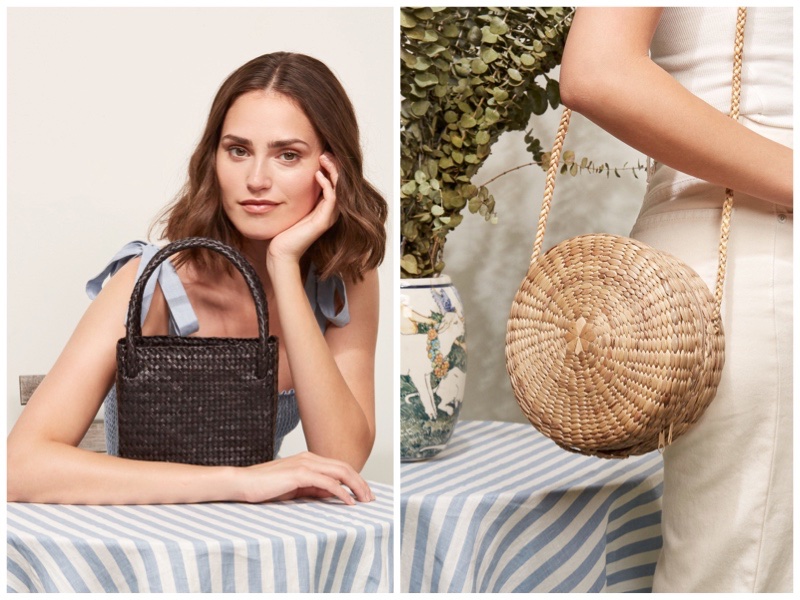 Reformation woven handbags