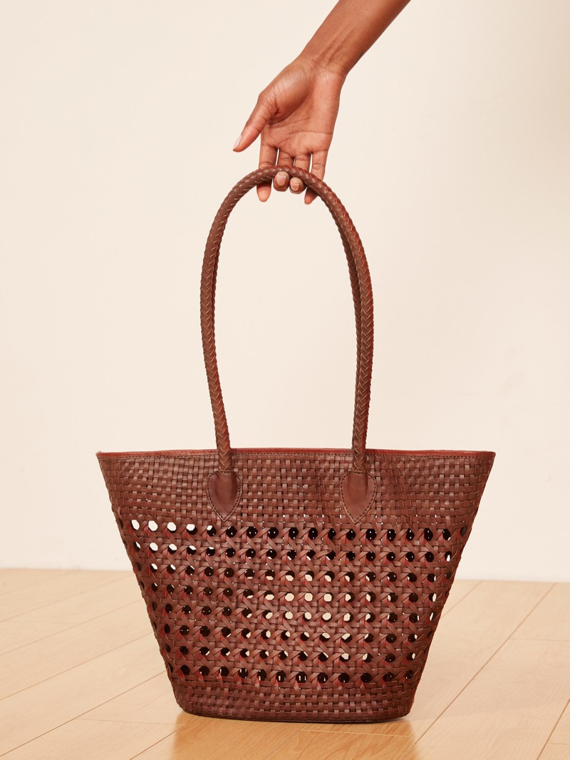 Reformation Market Tote Bag in Tan $298