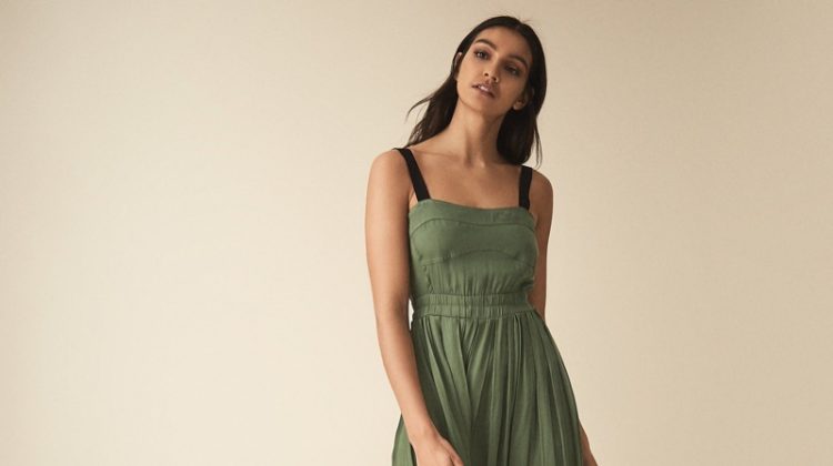 Sale Alert: See REISS' Summer 2019 Savings Reiss Luellla Pleated Maxi Dress in Green $250 (previously $370)