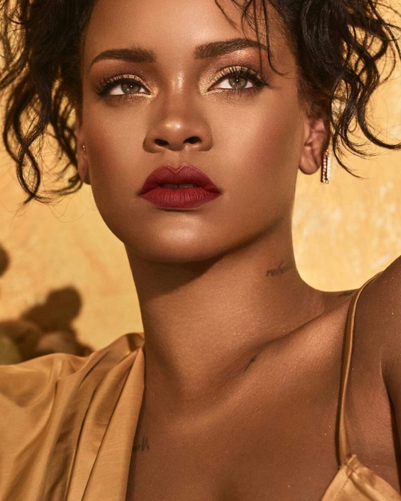 Rihanna teases and allures for the Fenty Beauty Moroccan Spice Palette  Campaign