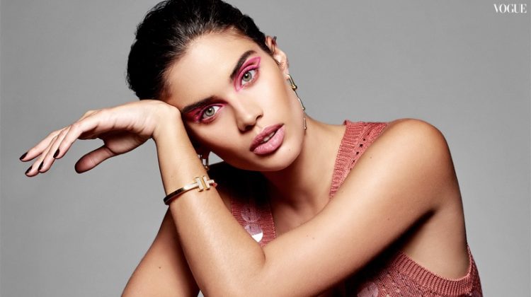 Sara Sampaio Wears Glam Beauty Looks for Vogue Thailand
