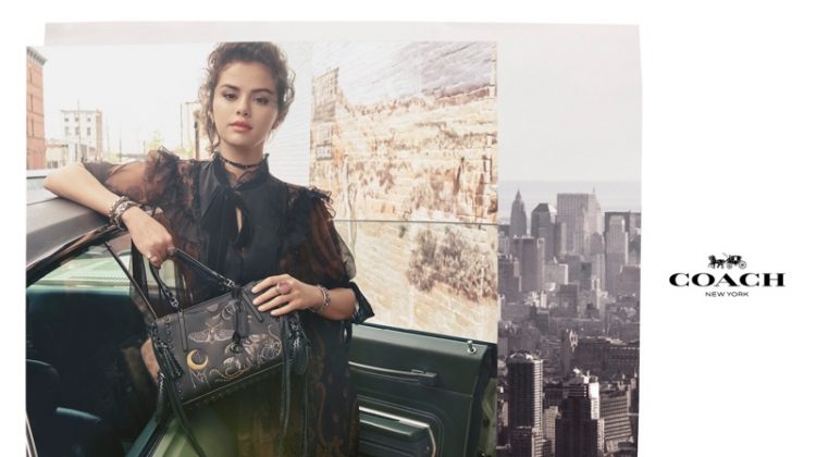 Selena Gomez Poses with the Dreamer Bag in Coach’s Fall 2018 Campaign