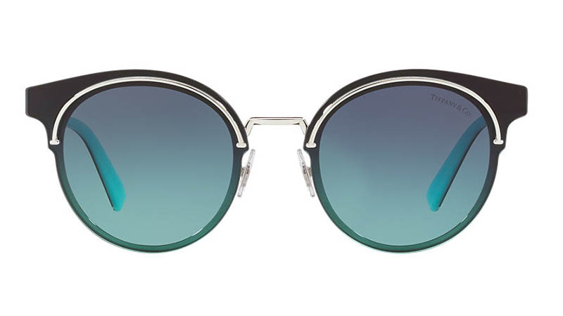 Tiffany & Co. Tiffany T Sunglasses in Silver/Blue $360