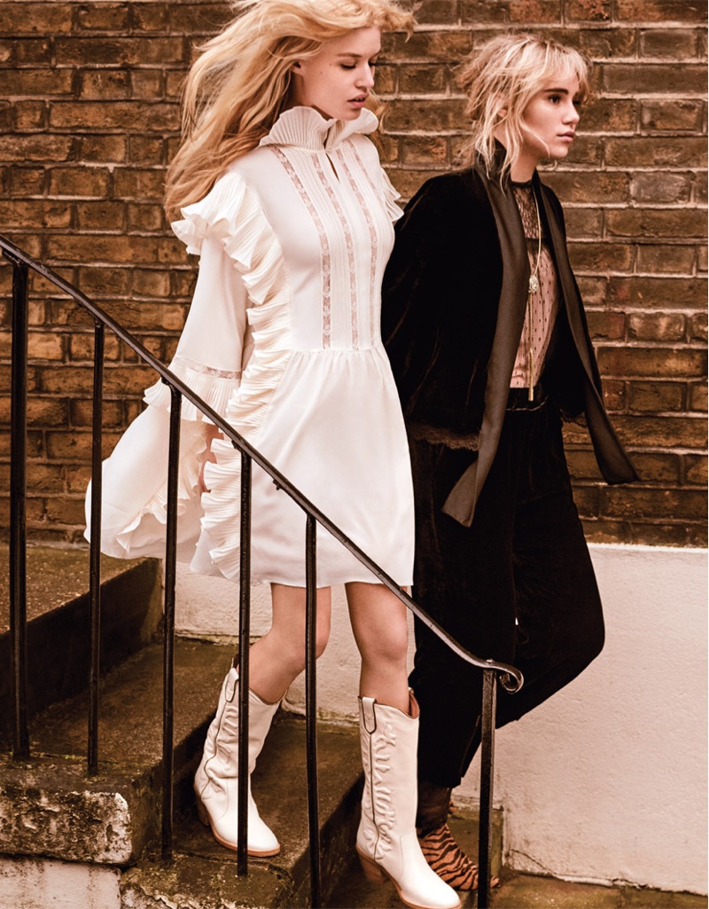 Georgia May Jagger and Suki Waterhouse appear in Twinset fall-winter 2018 campaign