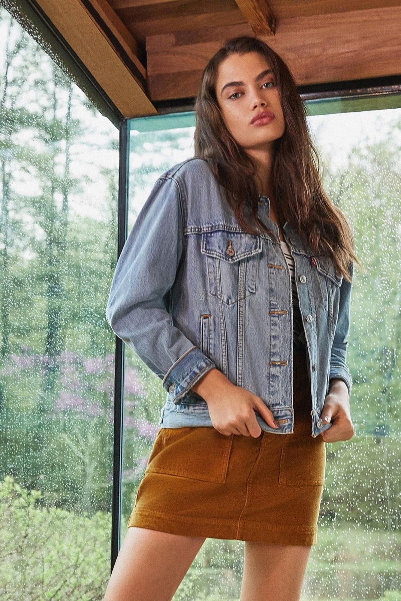 Levi's Ex-Boyfriend Denim Trucker Jacket and BDG Corduroy Utility Mini Skirt