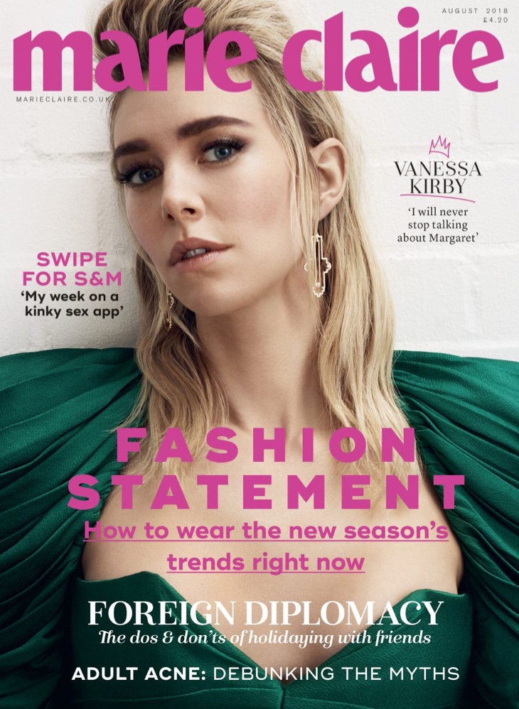 Vanessa Kirby on Marie Claire UK August 2018 Cover