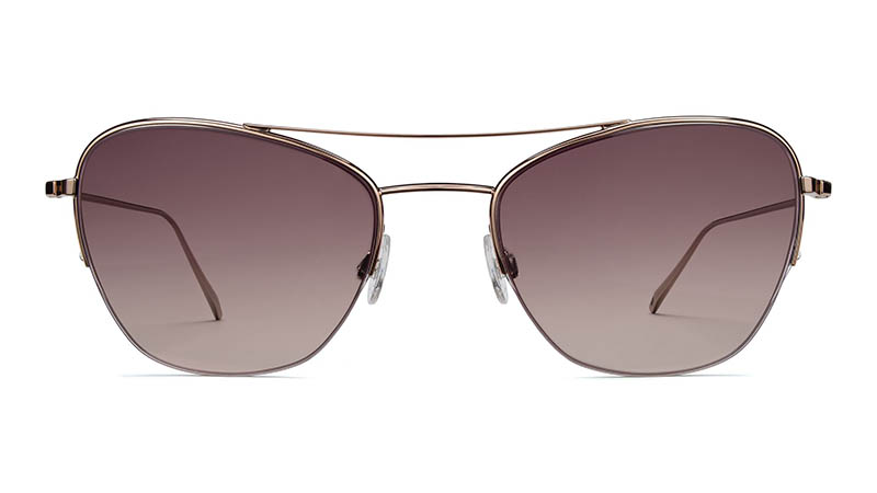 Warby Parker Rae Sunglasses in Rose Gold with Rose Gradient Lenses $145