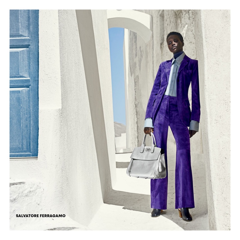 Adut Akech suits up in Americana Manhasset fall-winter 2018 campaign