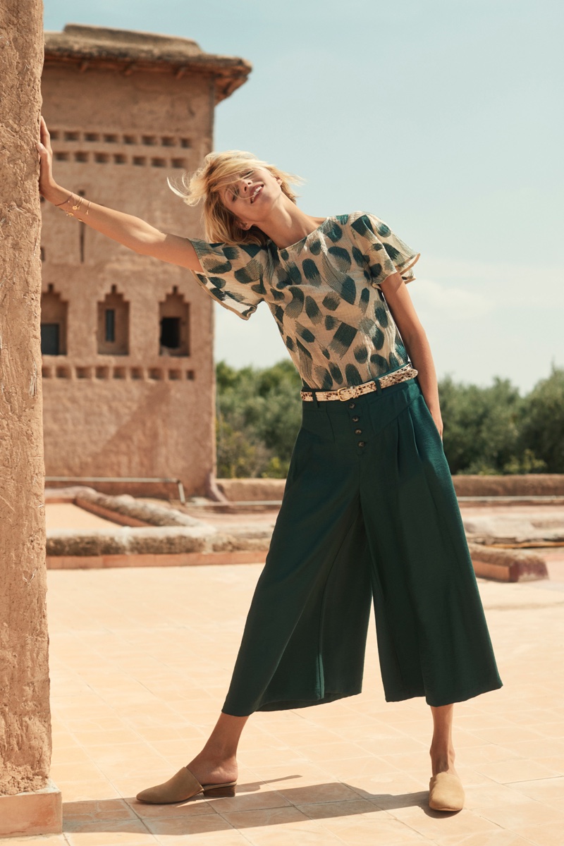Anja Rubik stars in Anthropologie September 2018 catalog