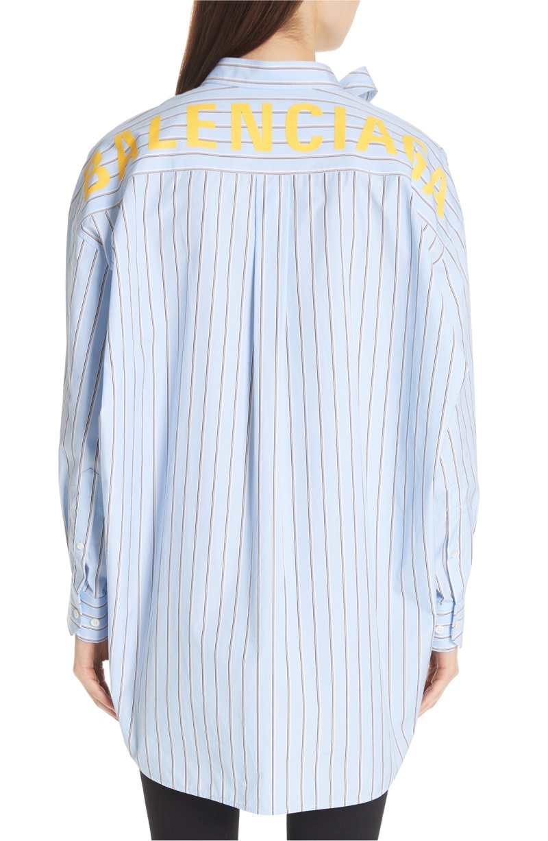 Balenciaga Back Stripe Shirt $1,050