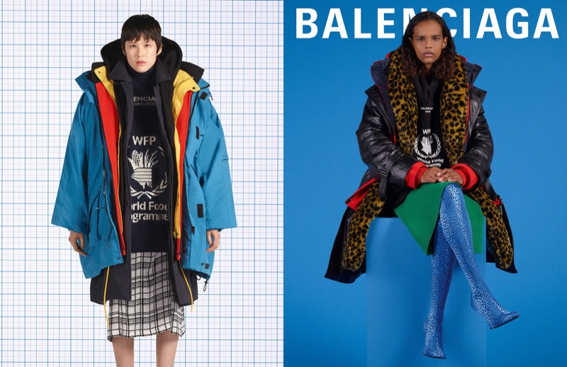 Kennah Lau and Natalia Montero appear in Balenciaga fall-winter 2018 campaign