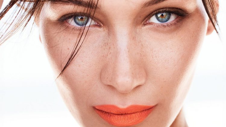 Bella Hadid Models Bold Lipstick Looks in Allure