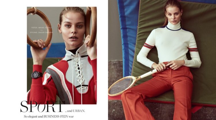 Carolin Loosen Looks Sporty Chic in ELLE Germany