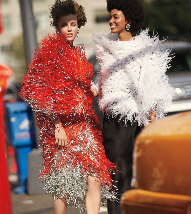 Edie Campbell and Manuela Sanchez star in Carolina Herrera fall-winter 2018 campaign