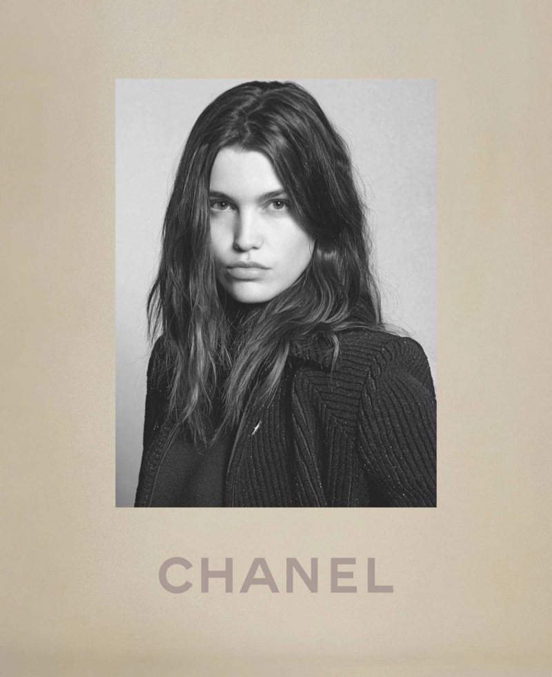 Luna Bijl poses in Chanel fall-winter 2018 campaign