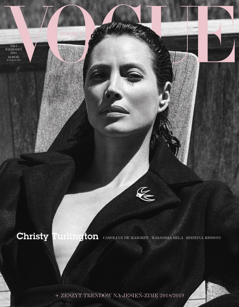 Christy Turlington Poses in Minimal Looks for Vogue Poland