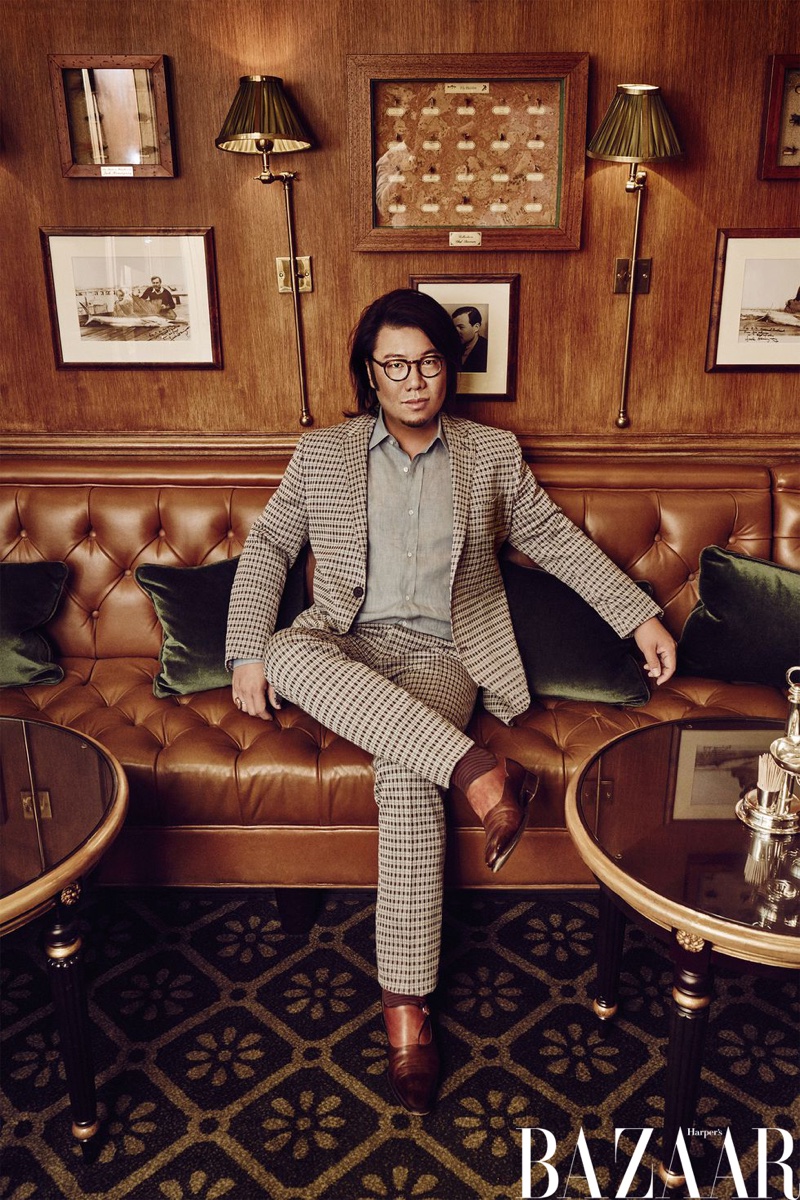 Crazy Rich Asians author Kevin Kwan wears Fendi jacket and pants