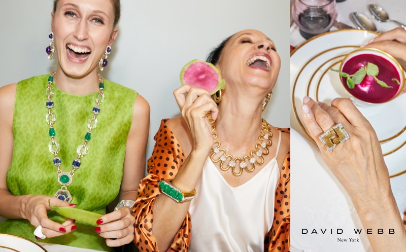 Anna and Pat Cleveland star in David Webb Everyday Revelry campaign