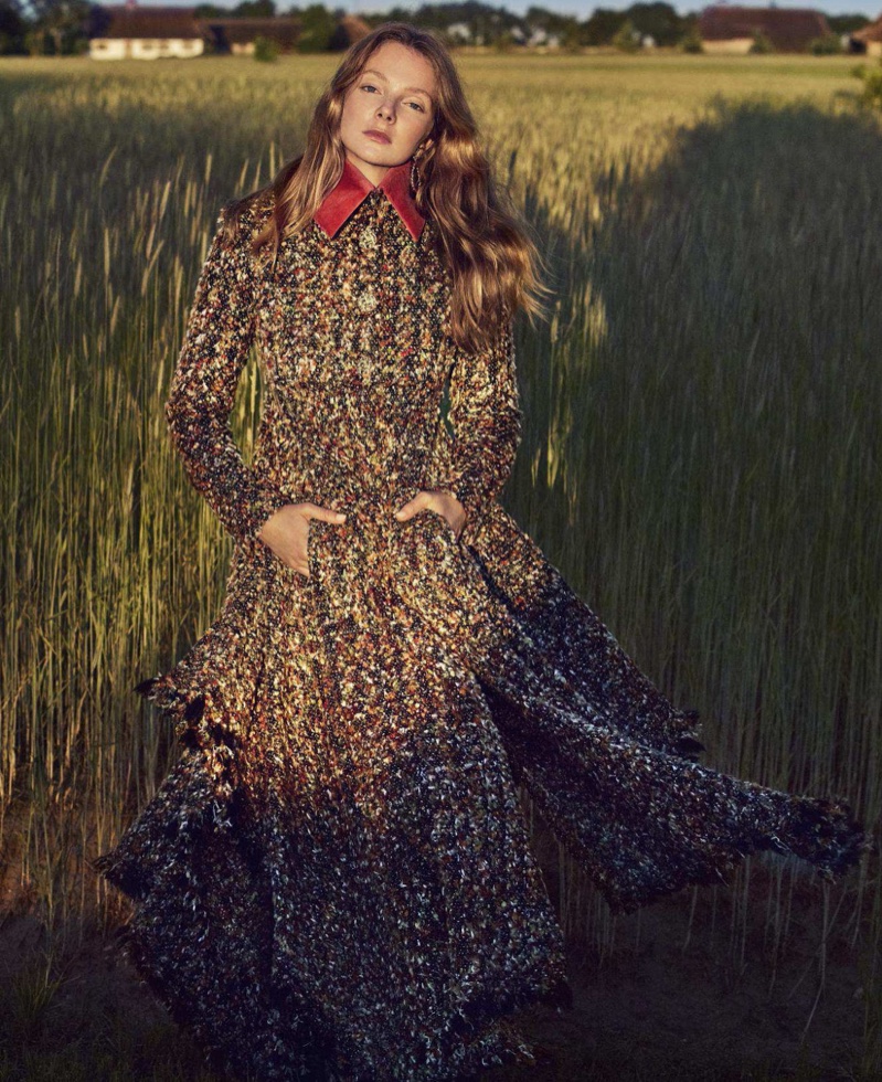 Eniko Mihalik Wears Dreamy Boho Styles in Harper's Bazaar