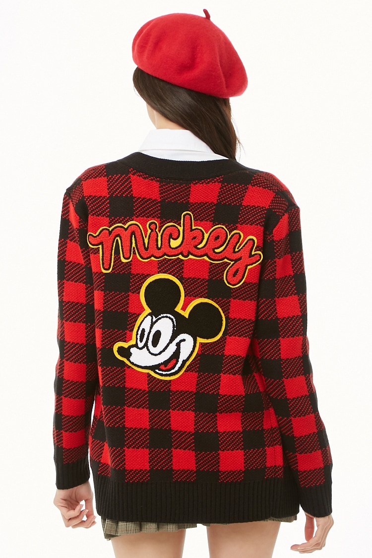 Forever 21 x Mickey Mouse Checkered Cardigan $42.90