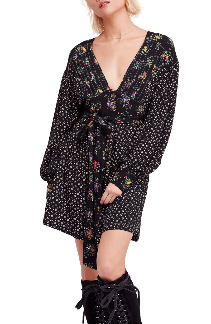 Free People Wonderland Print Dress $96