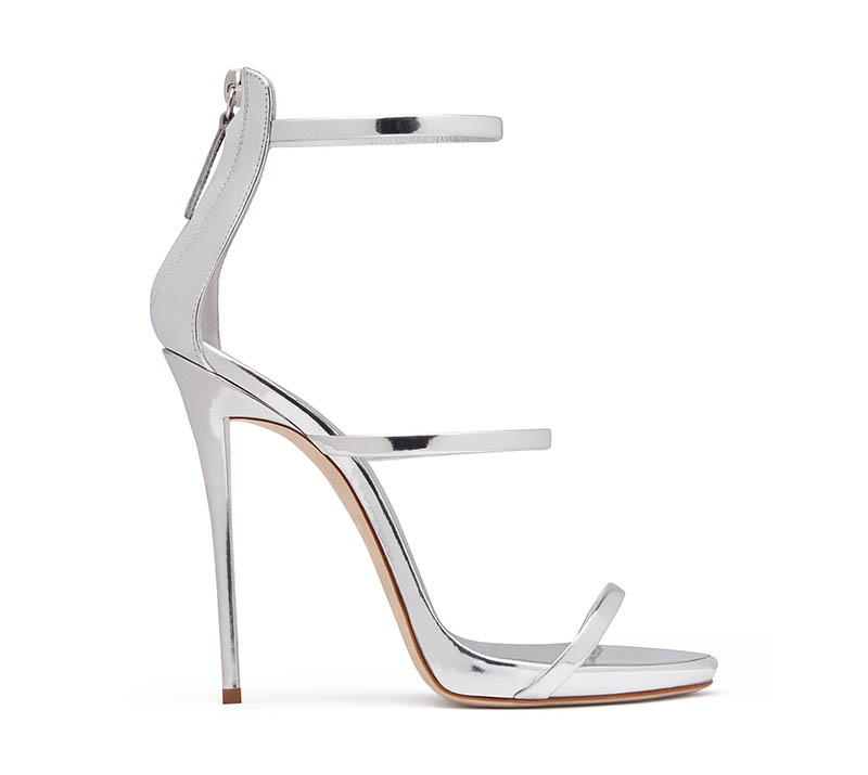 silver giuseppe zanotti heels