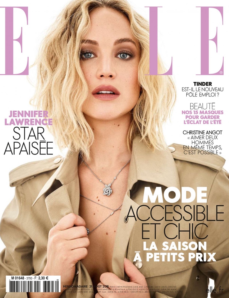 Jennifer Lawrence on ELLE France August 31, 2018 Cover