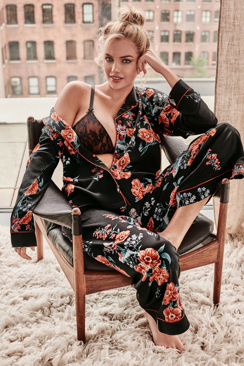 Wearing pajamas, Kate Upton fronts Yamamay fall-winter 2018 campaign