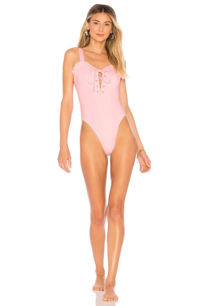 Kendall + Kylie Lace Up One Piece Swimsuit $111 (previously $148)