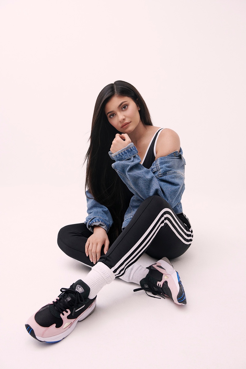 An image from the adidas Falcon campaign starring Kylie Jenner