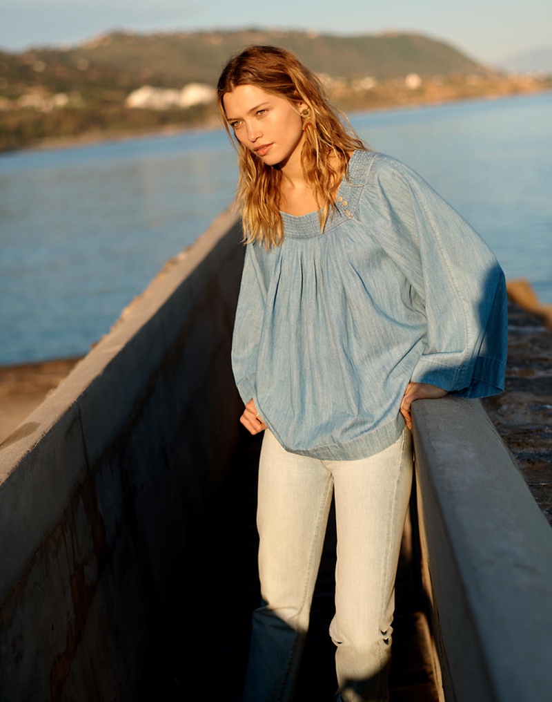 Madewell Denim Square-Neck Top and The Perfect Vintage Jean in Fitzgerald Wash