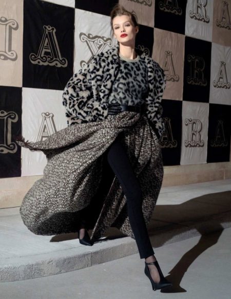 Kris Grikaite Exudes Elegance in Max Mara Fall 2018 Campaign Kris Grikaite poses in leopard prints for Max Mara fall-winter 2018 campaign