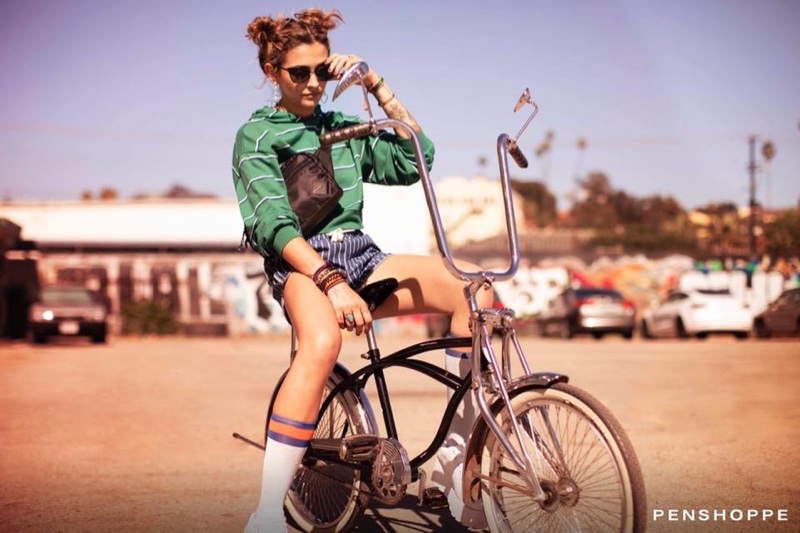 Posing on a bike, Paris Jackson fronts Penshoppe pre-holiday 2018 campaign