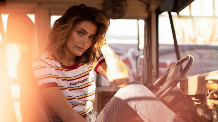 Paris Jackson wears striped shirt and jeans in Penshoppe pre-holiday 2018 campaign