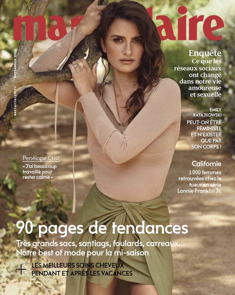 Penelope Cruz on Marie Claire France September 2018 Cover