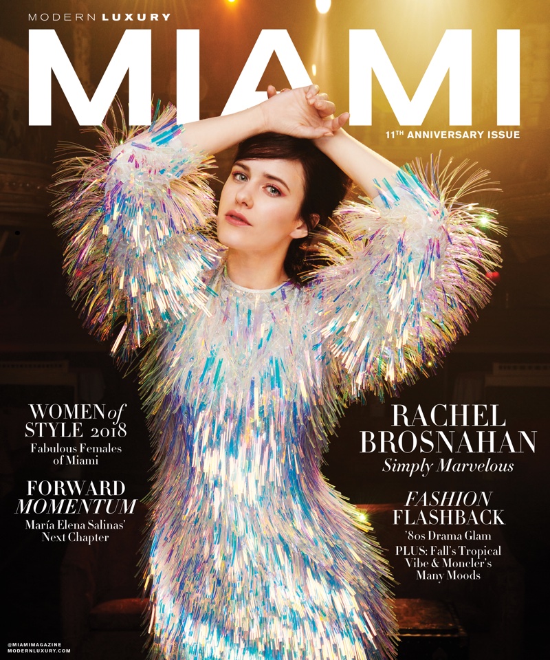 Actress Rachel Brosnahan on Modern Luxury Miami September 2018 Cover