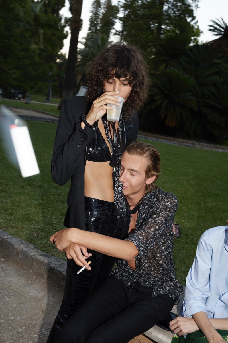 Mica Arganaraz and Paul Hameline front Saint Laurent Palermo Summer Nights campaign