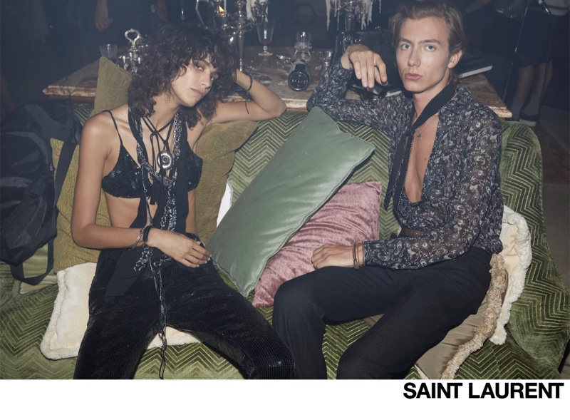 Mica Arganaraz and Paul Hameline star in Saint Laurent Palermo Summer Nights campaign